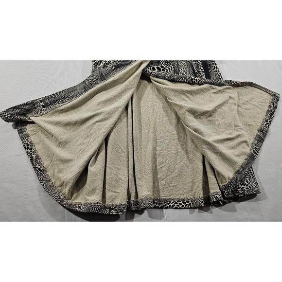 VTG Express Womens Wrap Dress Modal Knit 90s Y2K Fairy Grunge Animal Print Small - Picture 10 of 13